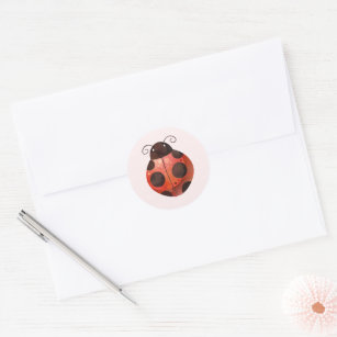 Ladybug Sticker for Birthday Party or Baby Shower