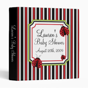Ladybug Stripes Baby Photo Album Binder