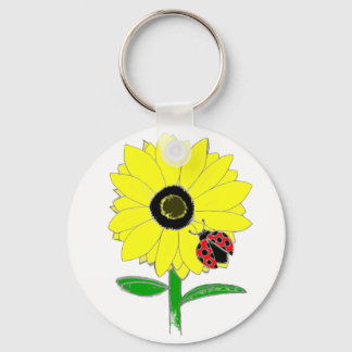 LadyBug & Sunflower Keychain