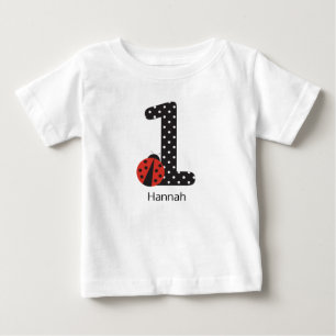 Ladybug t-shirt for baby's first birthday