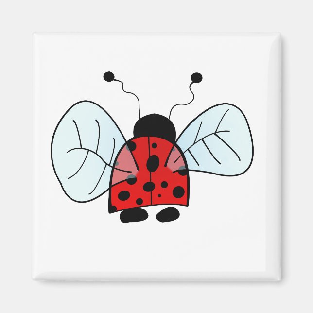 Ladybug Table Lamp Magnet (Front)