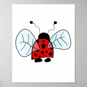 Ladybug Table Lamp Poster