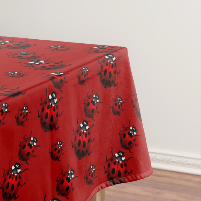 Ladybug Tablecloth Ladybug Ladybird Art Tablecloth (In Situ)