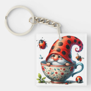 Ladybug Tea Keychain