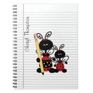 Ladybug Teacher Custom Notebook