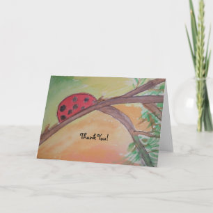 ladybug thank you card