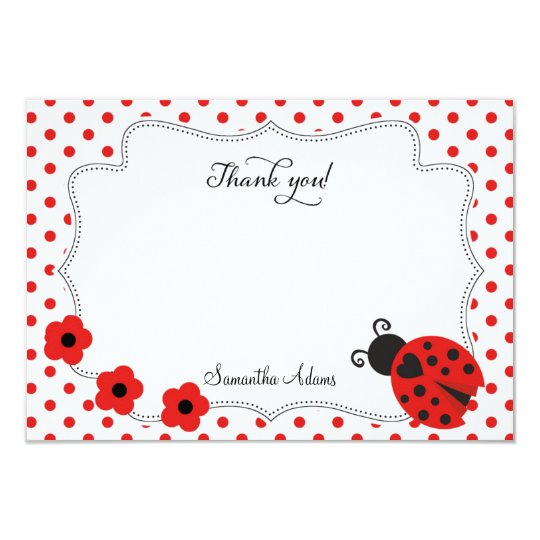Ladybug Thank You Card