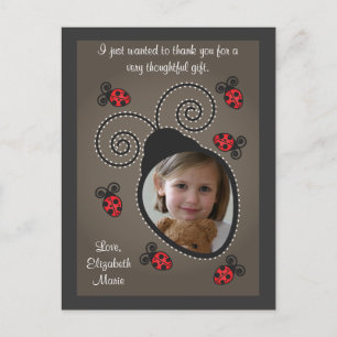 Ladybug Thank You Card Post Card