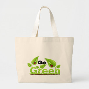 Ladybug Think Green Large Tote Bag