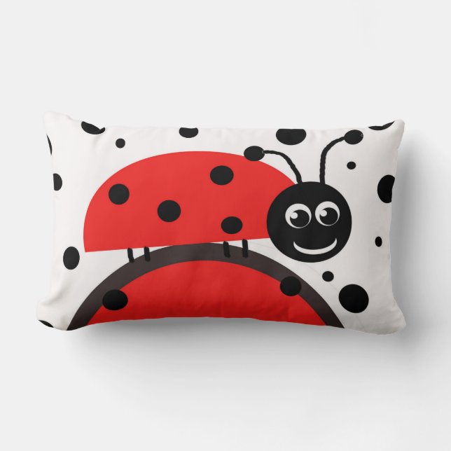 Ladybug Throw PIllow (Front)