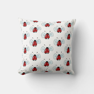 Ladybug throw pillow