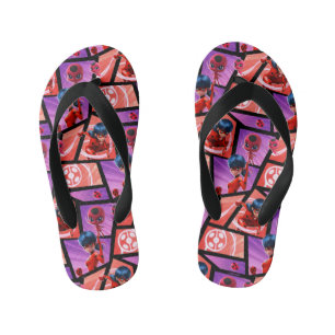 Ladybug & Tikki Pattern Kid's Flip Flops