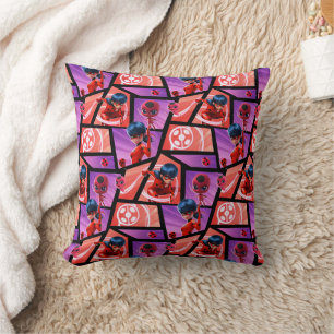 Ladybug & Tikki Pattern Throw Pillow