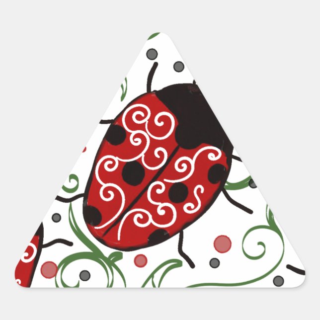 Ladybug Triangle Sticker (Front)