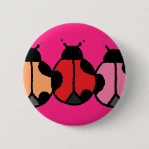 Ladybug Trio Button