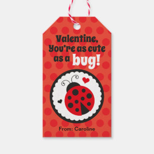 Ladybug Valentine Gift Tag for Kids