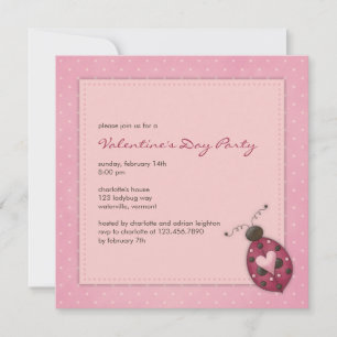 Ladybug :: Valentine's Day Party Invitation