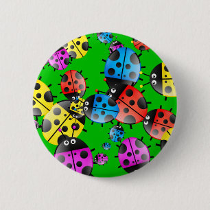 Ladybug Wallpaper 2 Inch Round Button
