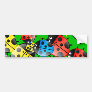 Ladybug Wallpaper Bumper Sticker