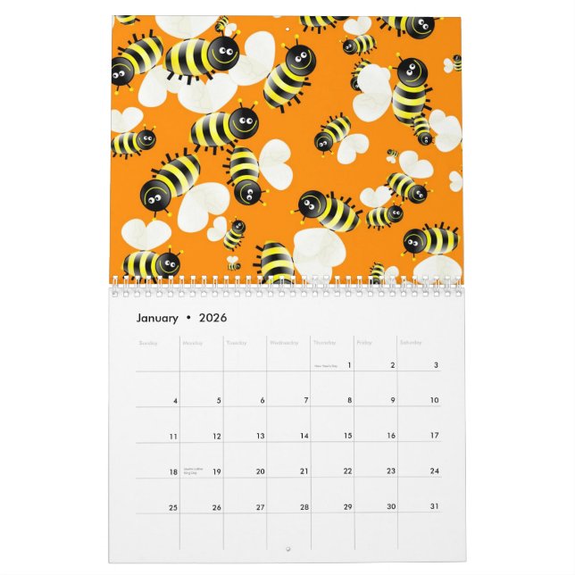 Ladybug Wallpaper Calendar (Jan 2026)