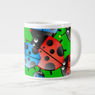 Ladybug Wallpaper Large Coffee Mug