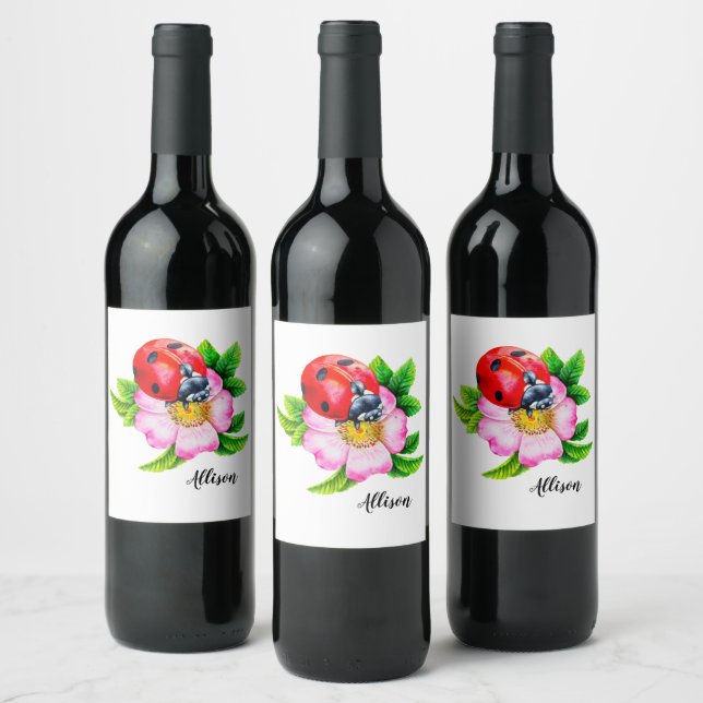 Ladybug  wine label (Bottles)
