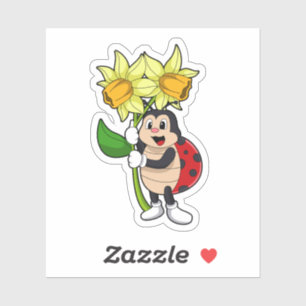 Ladybug with Flower Daffodil