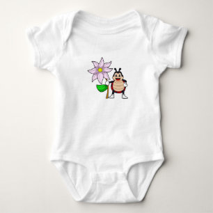 Ladybug with Flower.PNG Baby Bodysuit