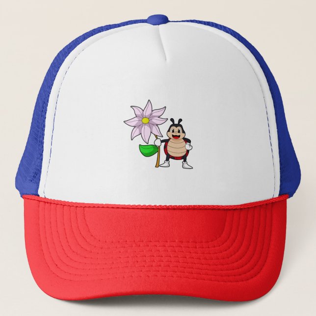 Ladybug with Flower.PNG Trucker Hat (Front)