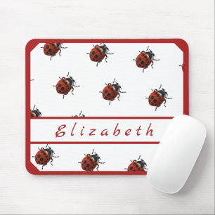Ladybug With Name Mouse Pad