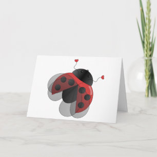 Ladybug with Opern Wings Card