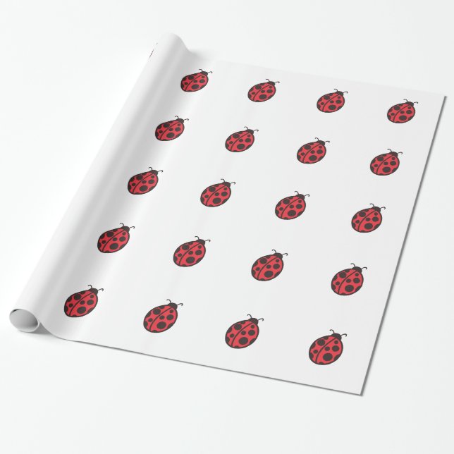 Ladybug Wrapping Paper (Unrolled)
