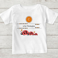 Ladybugs add name black and orange