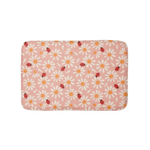 Ladybugs and Daisies Bath Mat