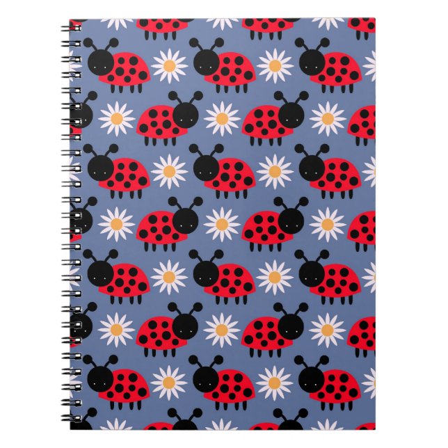 Ladybugs and Daisies Pattern Notebook (Front)