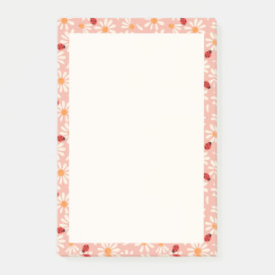 Ladybugs and Daisies Post-it Notes