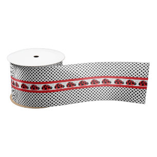 Ladybugs and Polka Dots Party Satin Ribbon