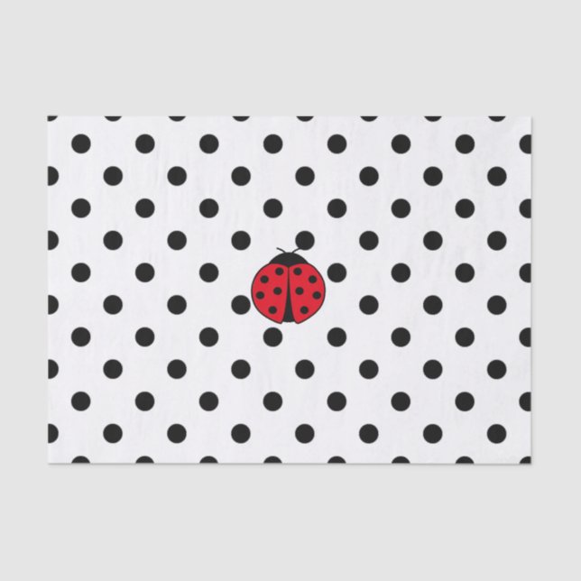 Ladybugs and polka dots      tissue paper (Front)
