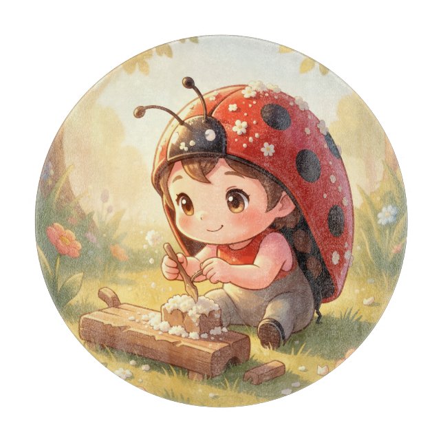 Ladybugs and the Hidden Nectar Kingdom Cutting Board (Front)