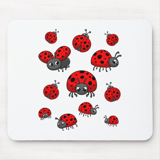 Ladybugs Art For Boy Girl Kid Toddler Insect Ladyb Mouse Pad (Front)