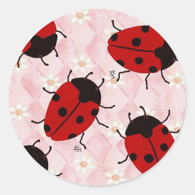 LADYBUGS CLASSIC ROUND STICKER (Front)