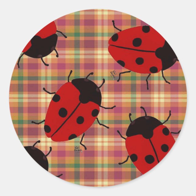 LADYBUGS CLASSIC ROUND STICKER (Front)