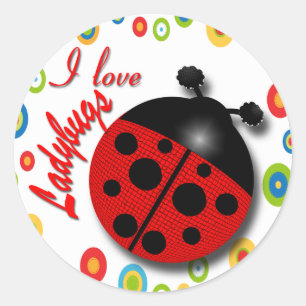 Ladybugs Classic Round Sticker