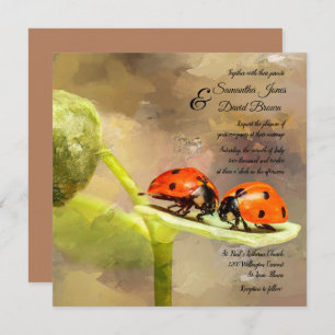 Ladybugs Custom Wedding Invitation
