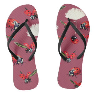 Ladybugs Flip Flops