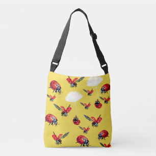 Ladybugs Flying Cross Body Bag, Crossbody Bag