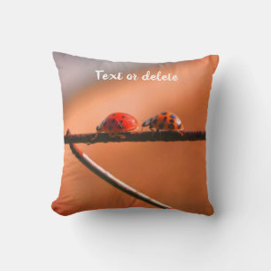 Ladybugs Follow The Leader Personalized Throw Pillow