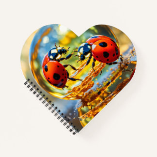 Ladybugs in a drop of water notebook