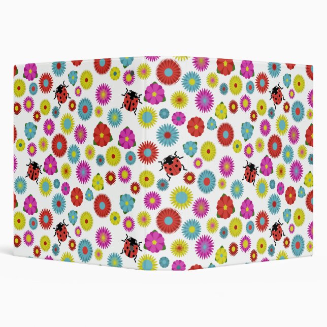 Ladybugs in the Garden Amongst the Flowers Binder (Background)