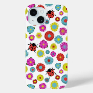 Ladybugs in the Garden Amongst the Flowers iPhone 15 Case